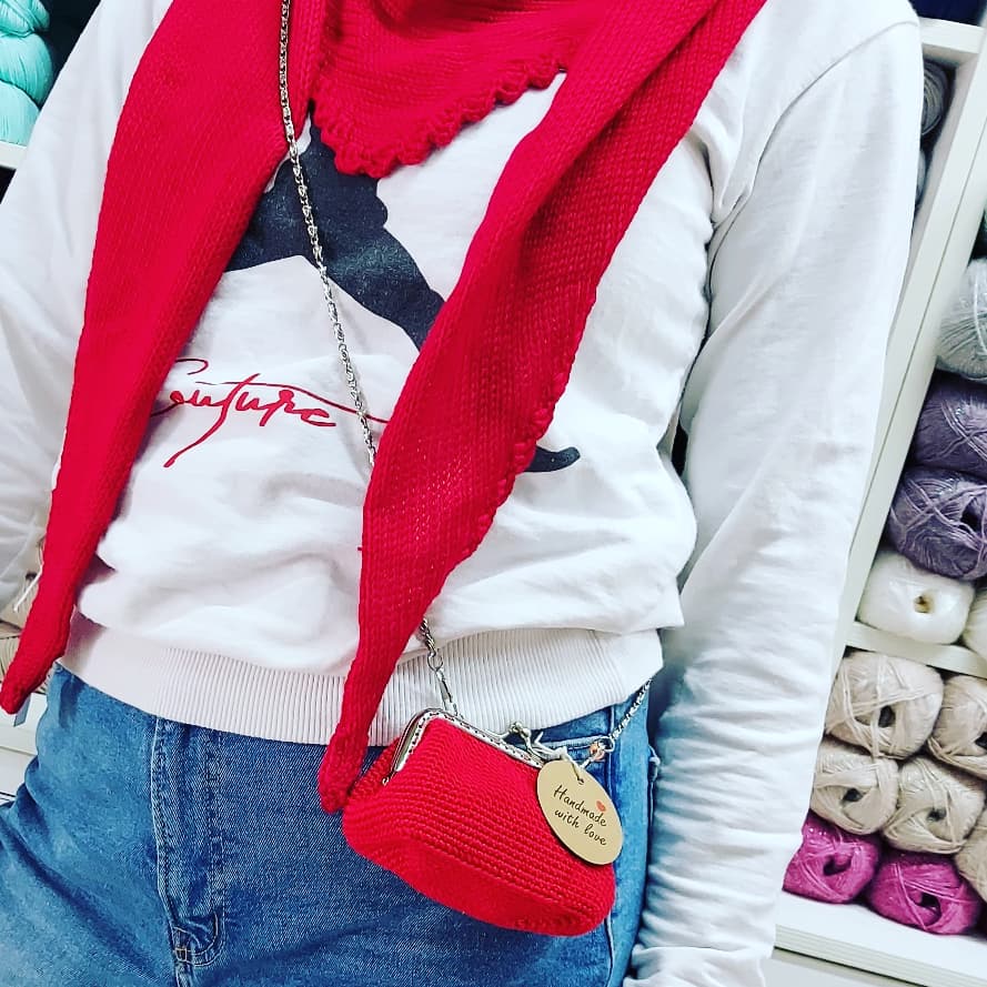 Portamonete Red con tracolla