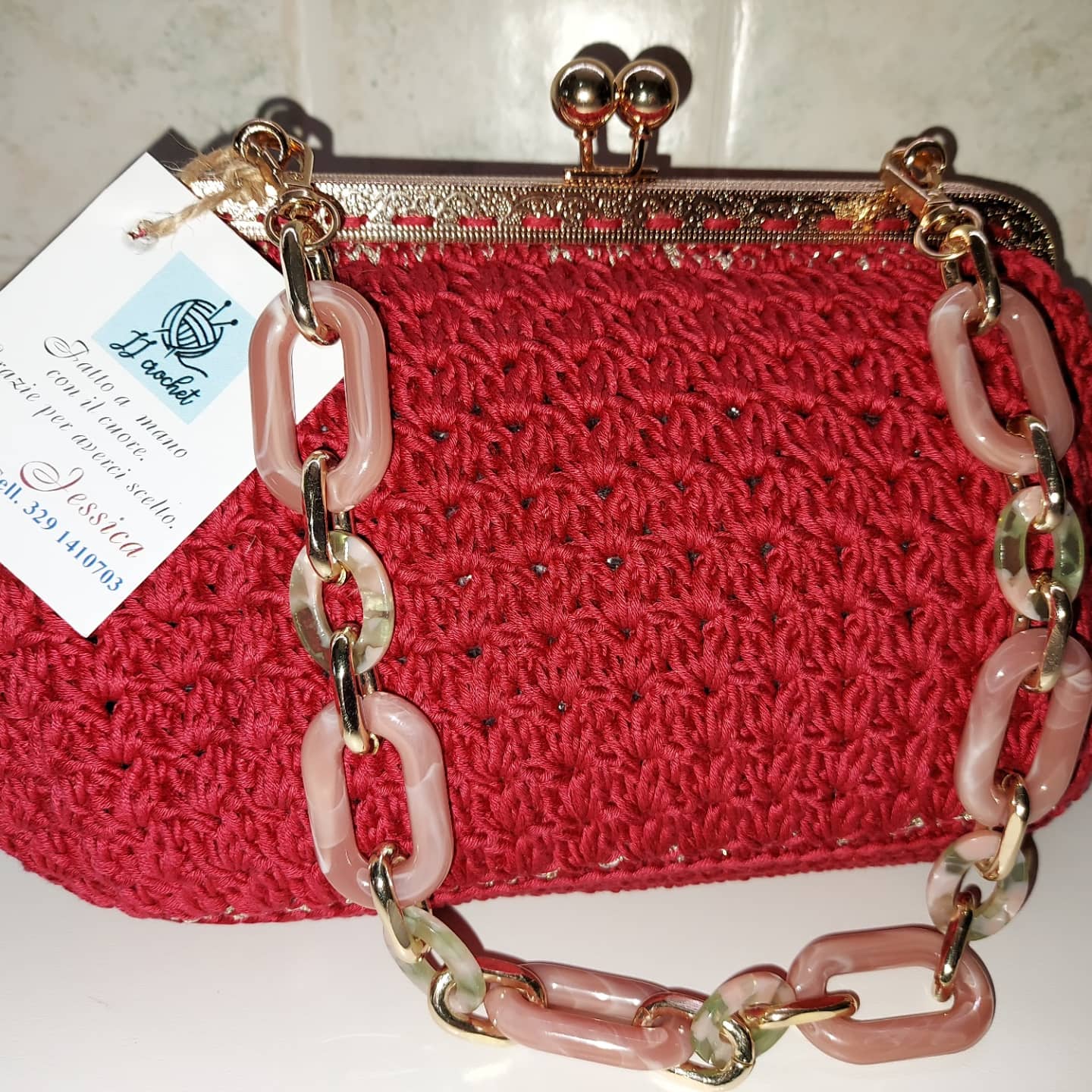 Pochette Crochet Amaranto