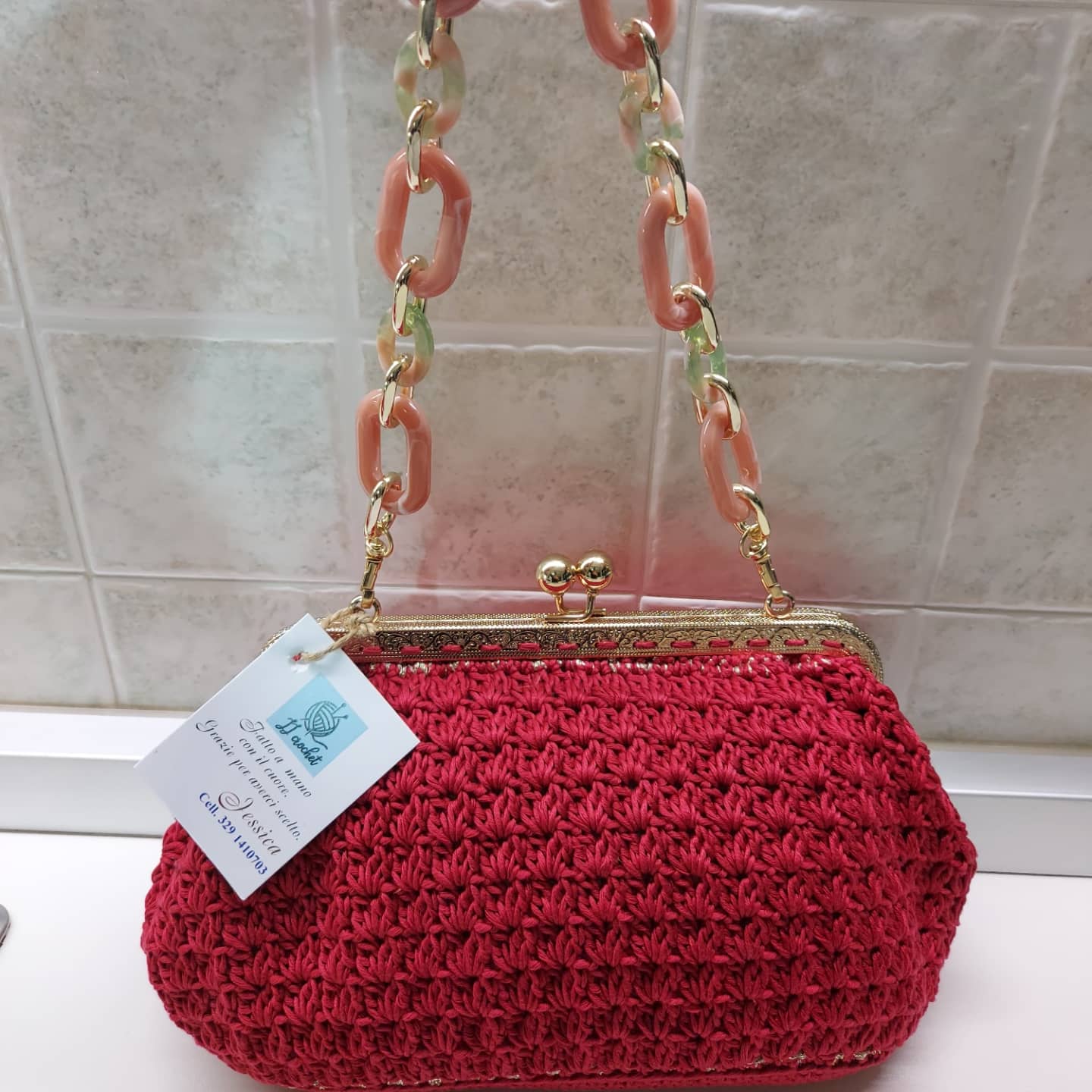 Pochette Crochet Amaranto