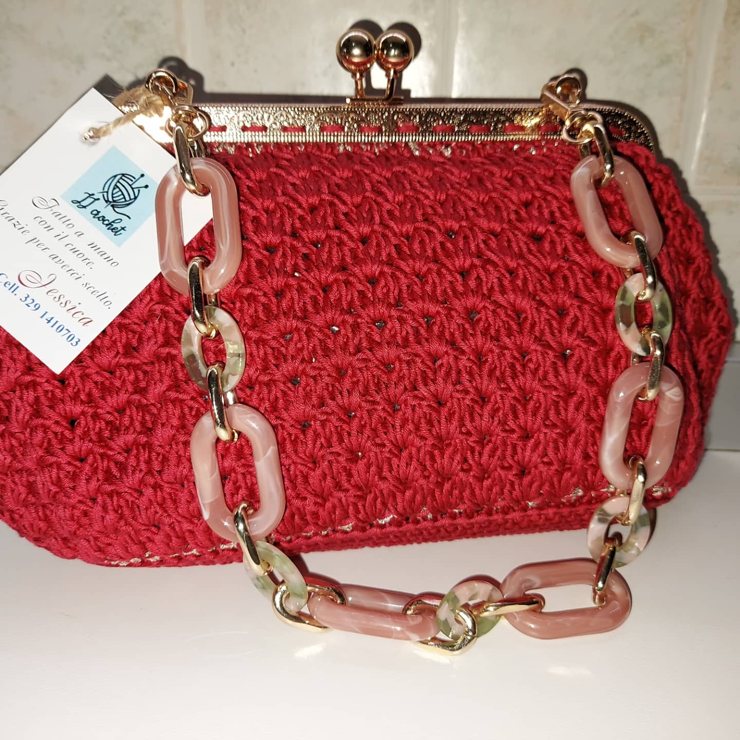 Pochette Crochet Amaranto