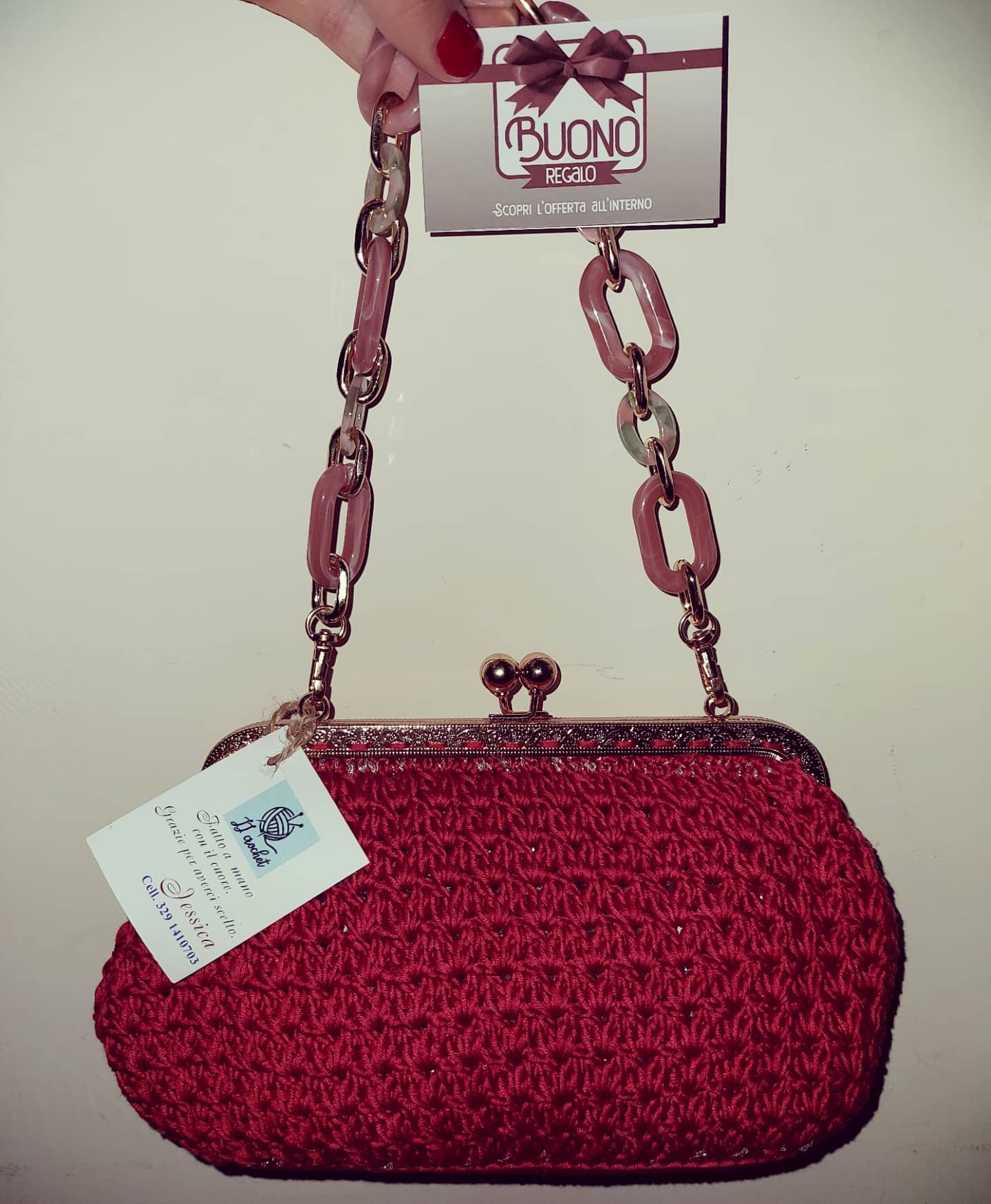 Pochette Crochet Amaranto