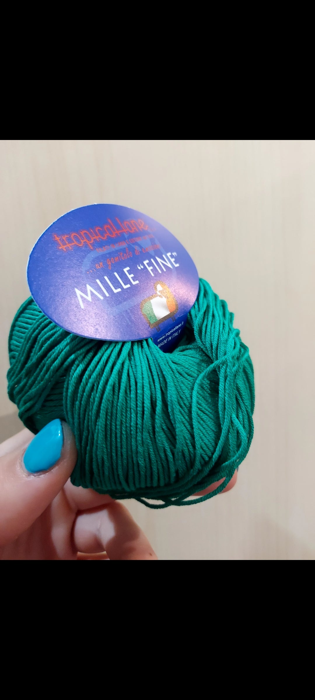 TOP IN CROCHET CON LOGO IN COTONE