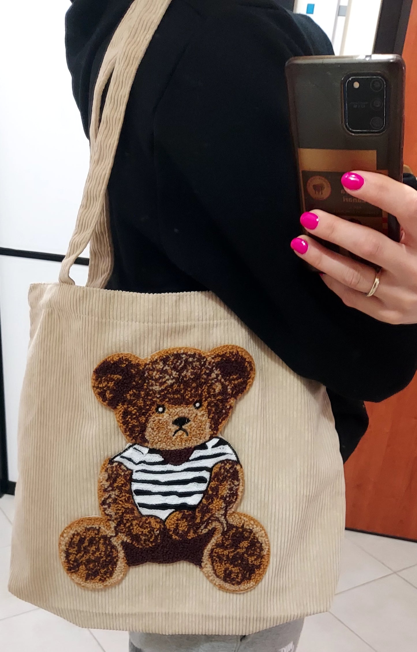 Bag teddy in velluto