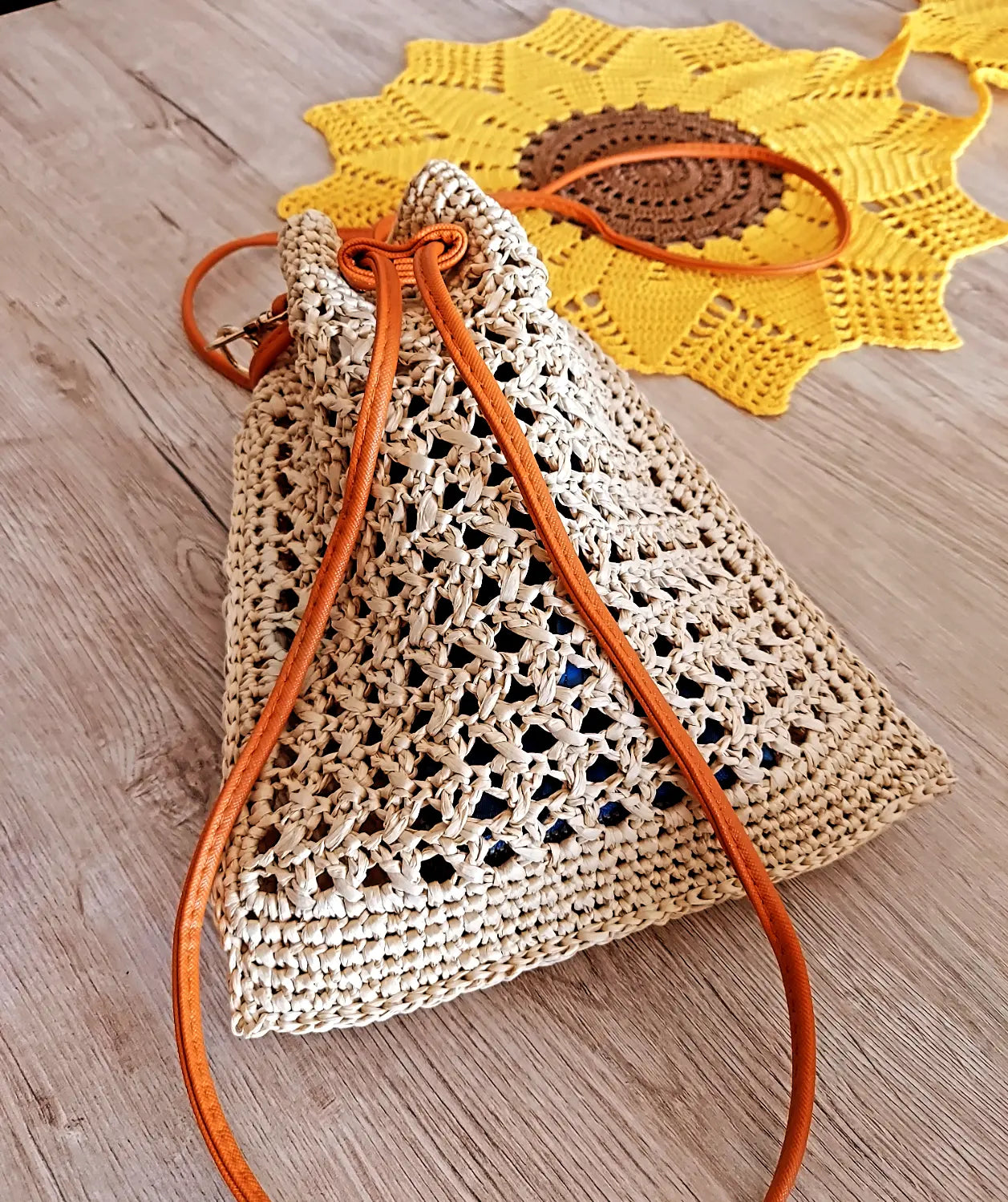 Sacchettino Crochet in Rafia