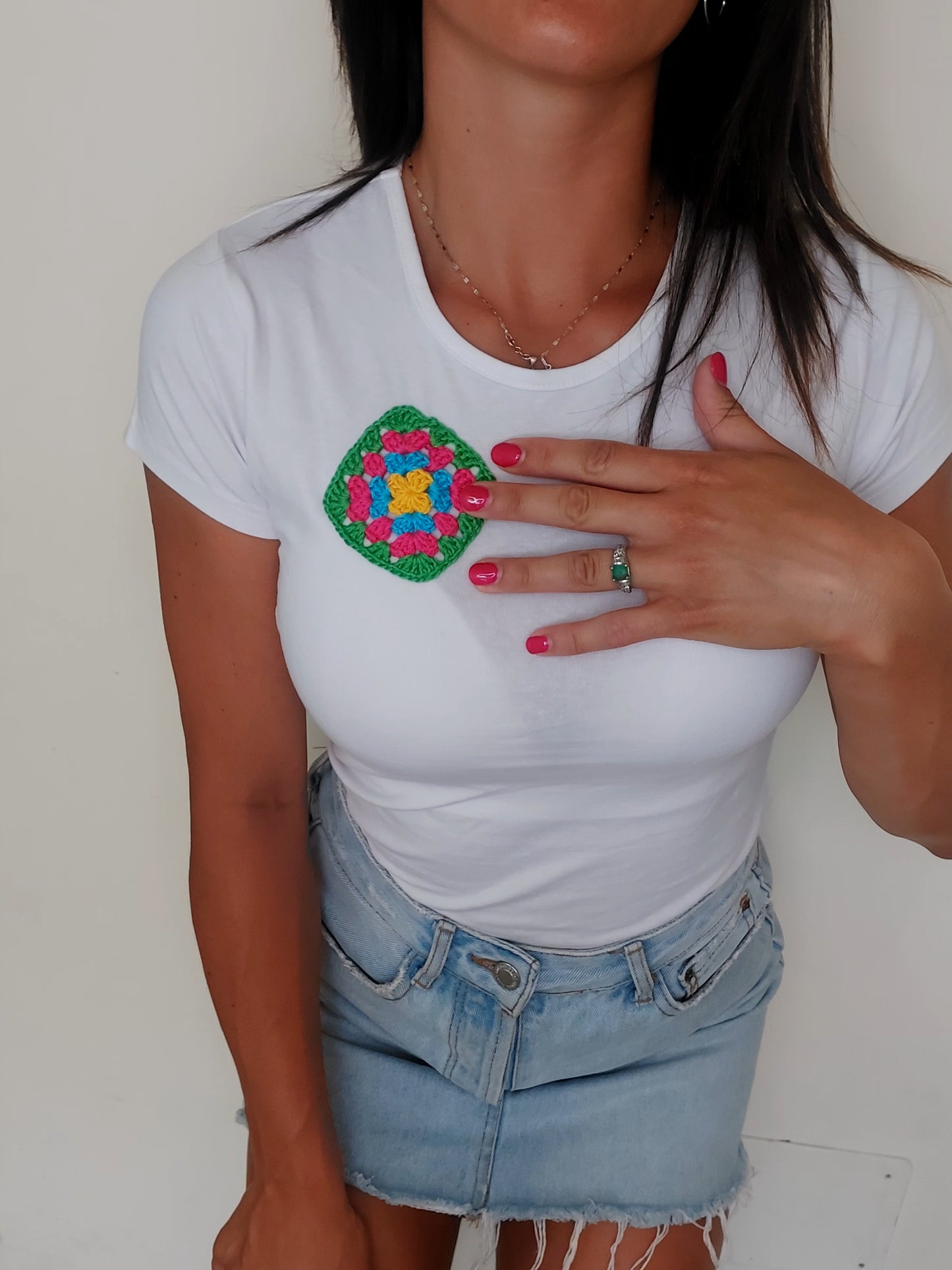 MAGLIA CON INSERTO GRANNY🪡🧶