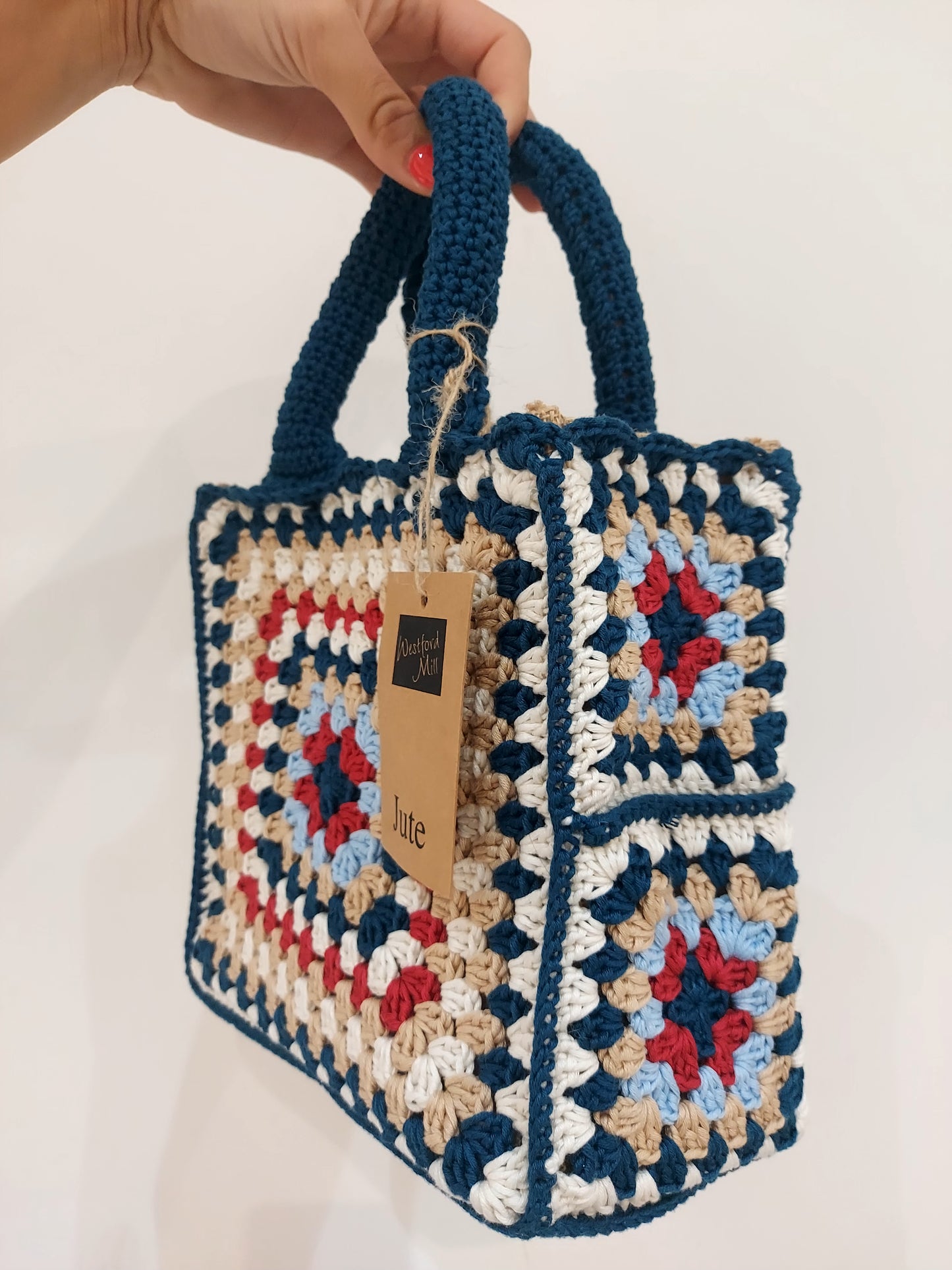 Bag Crochet Granny Petrolio