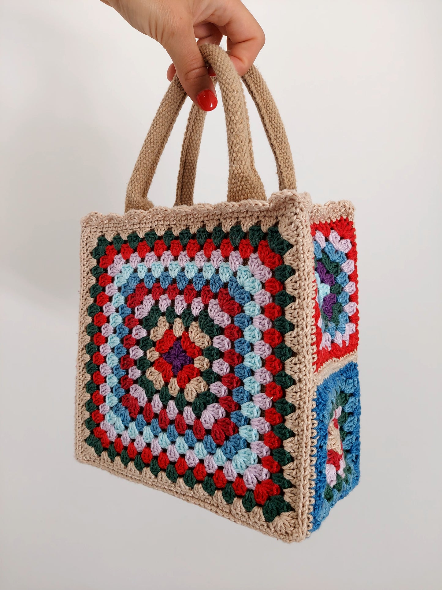 Bag Crochet Granny Beige