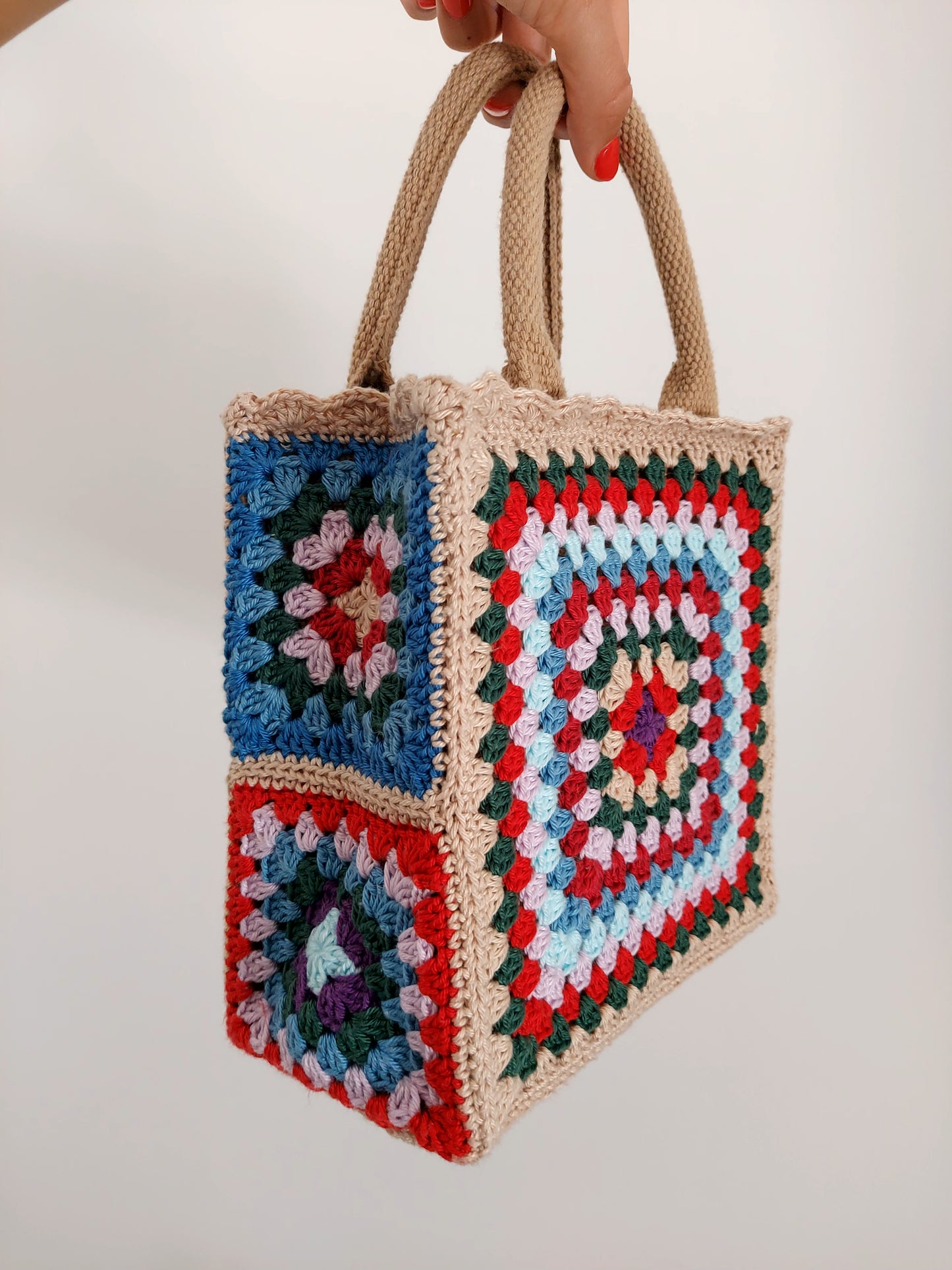 Bag Crochet Granny Beige