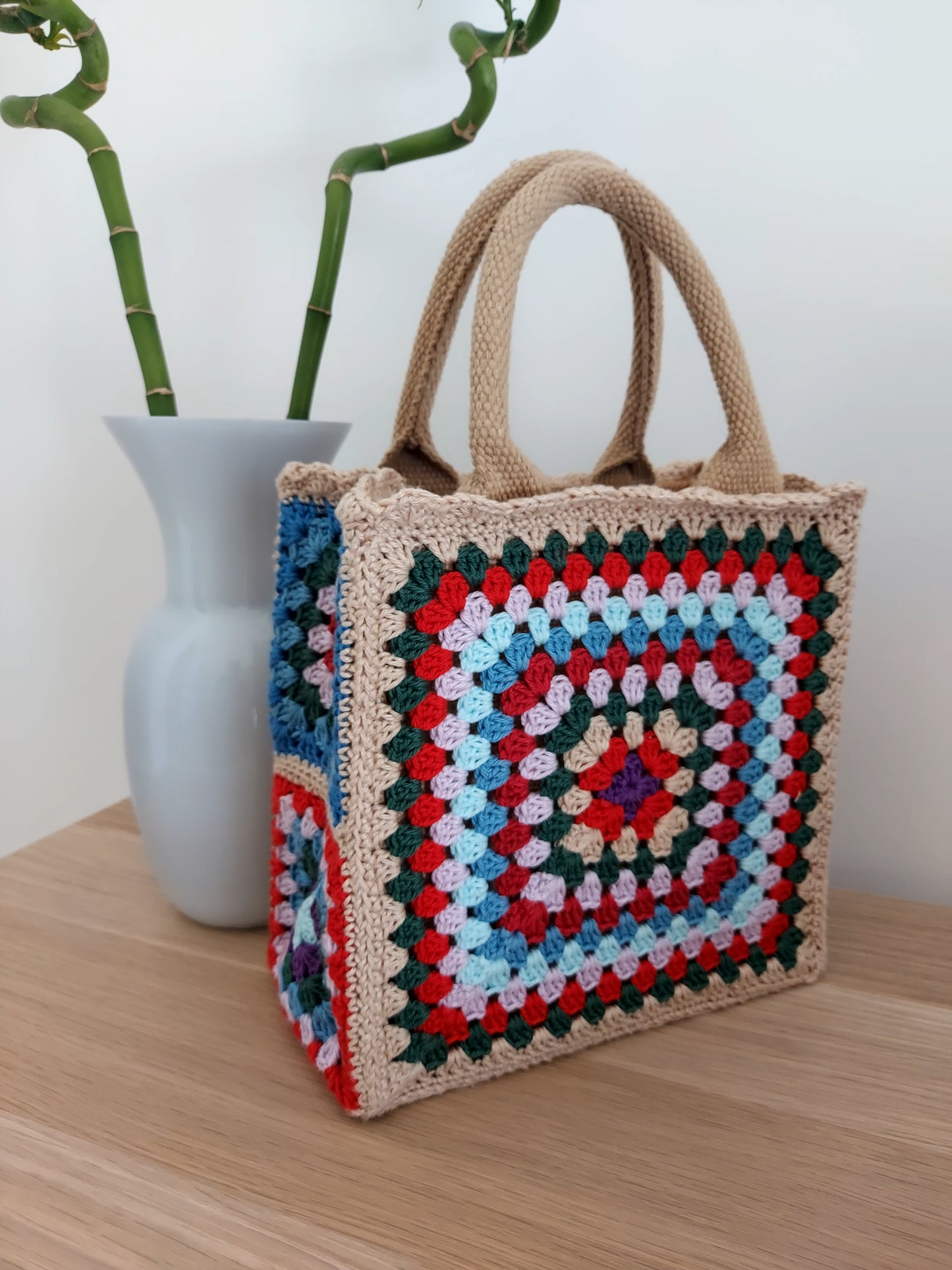 Bag Crochet Granny Beige