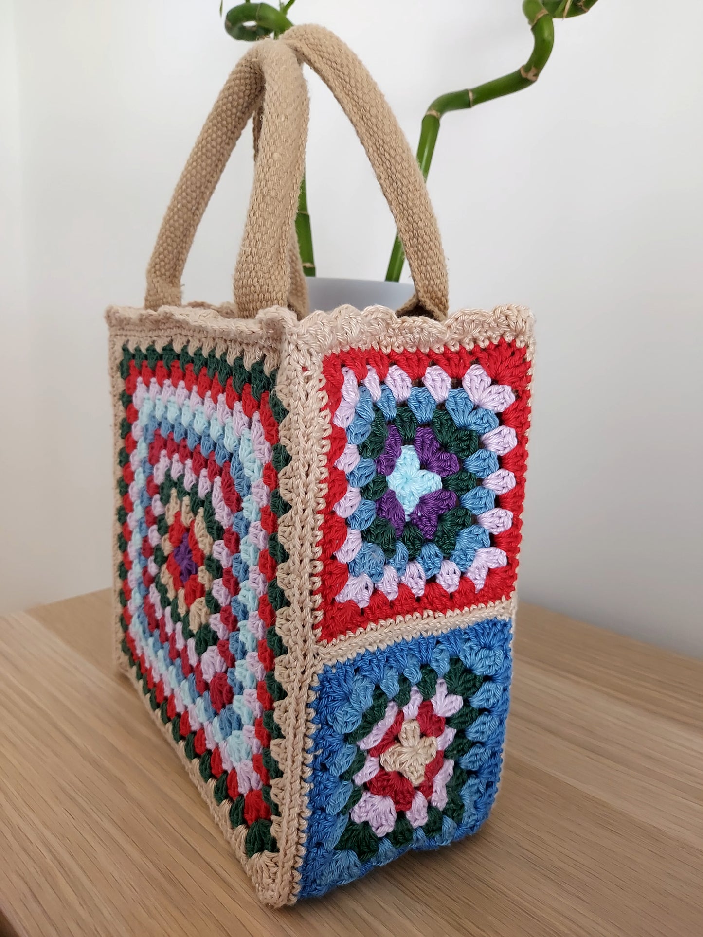 Bag Crochet Granny Beige