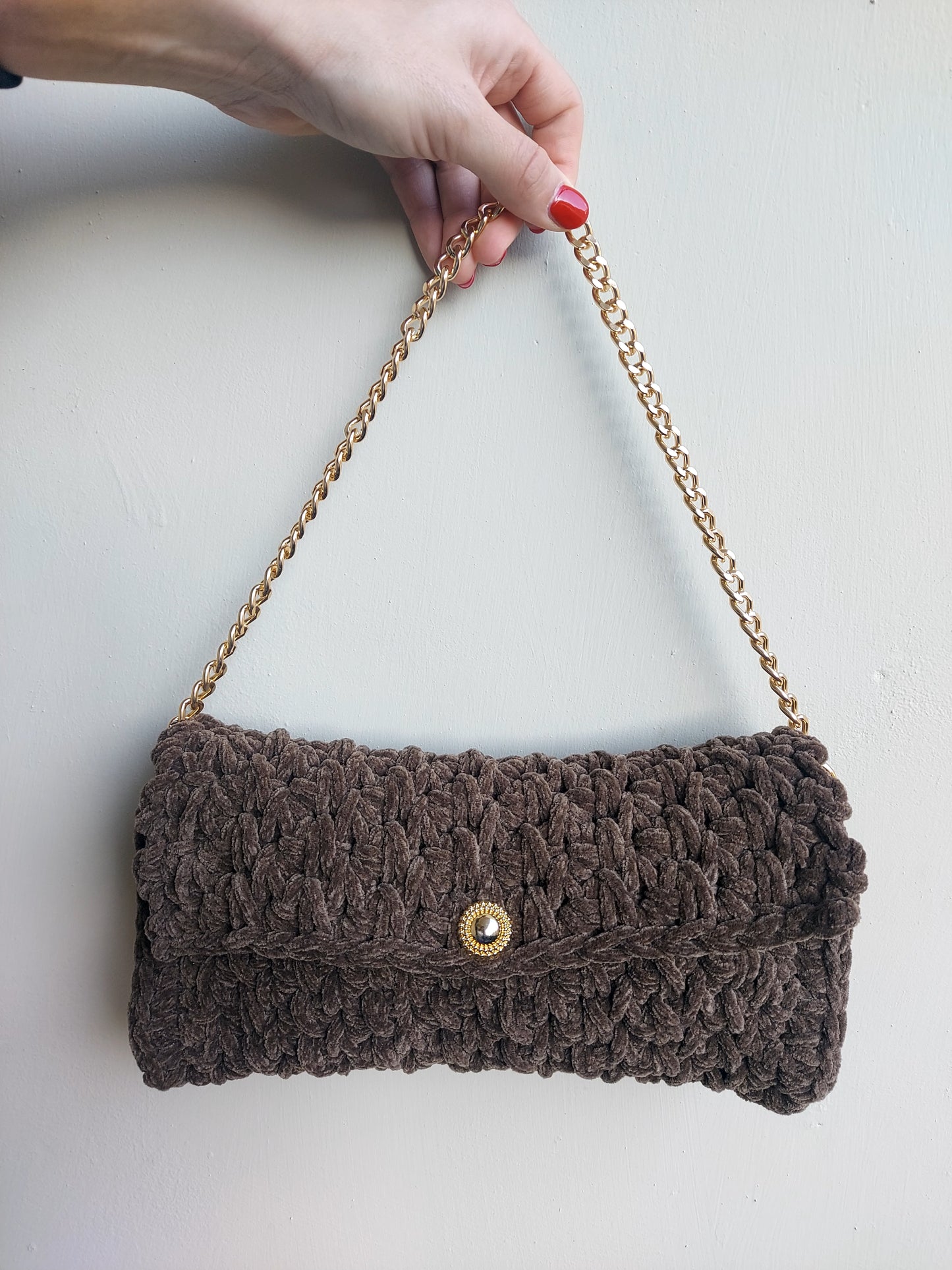 Pochette Crochet in ciniglia